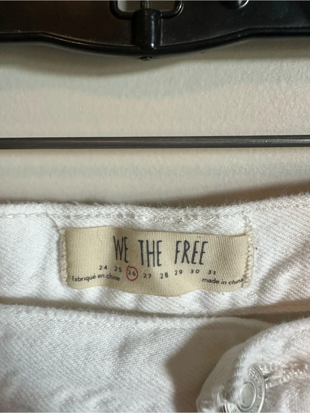 Free People White Denim Shorts